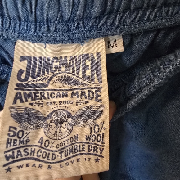 Jungmaven Keeley Shorts Galaxy Blue M Hemp Cotton Wool - Picture 6 of 10